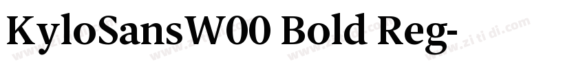 KyloSansW00 Bold Reg字体转换